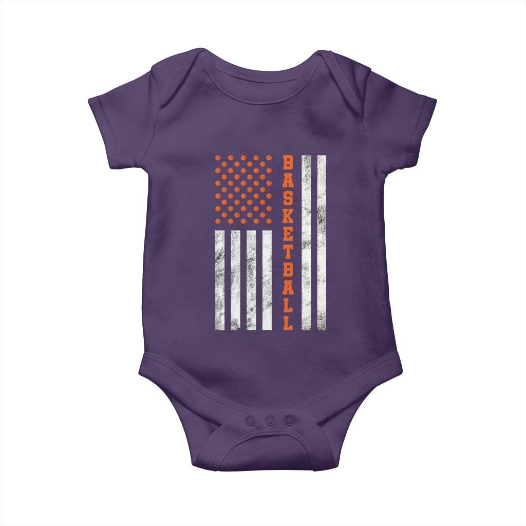 American Flag Basketball Baby Onesie USA Sports Fan