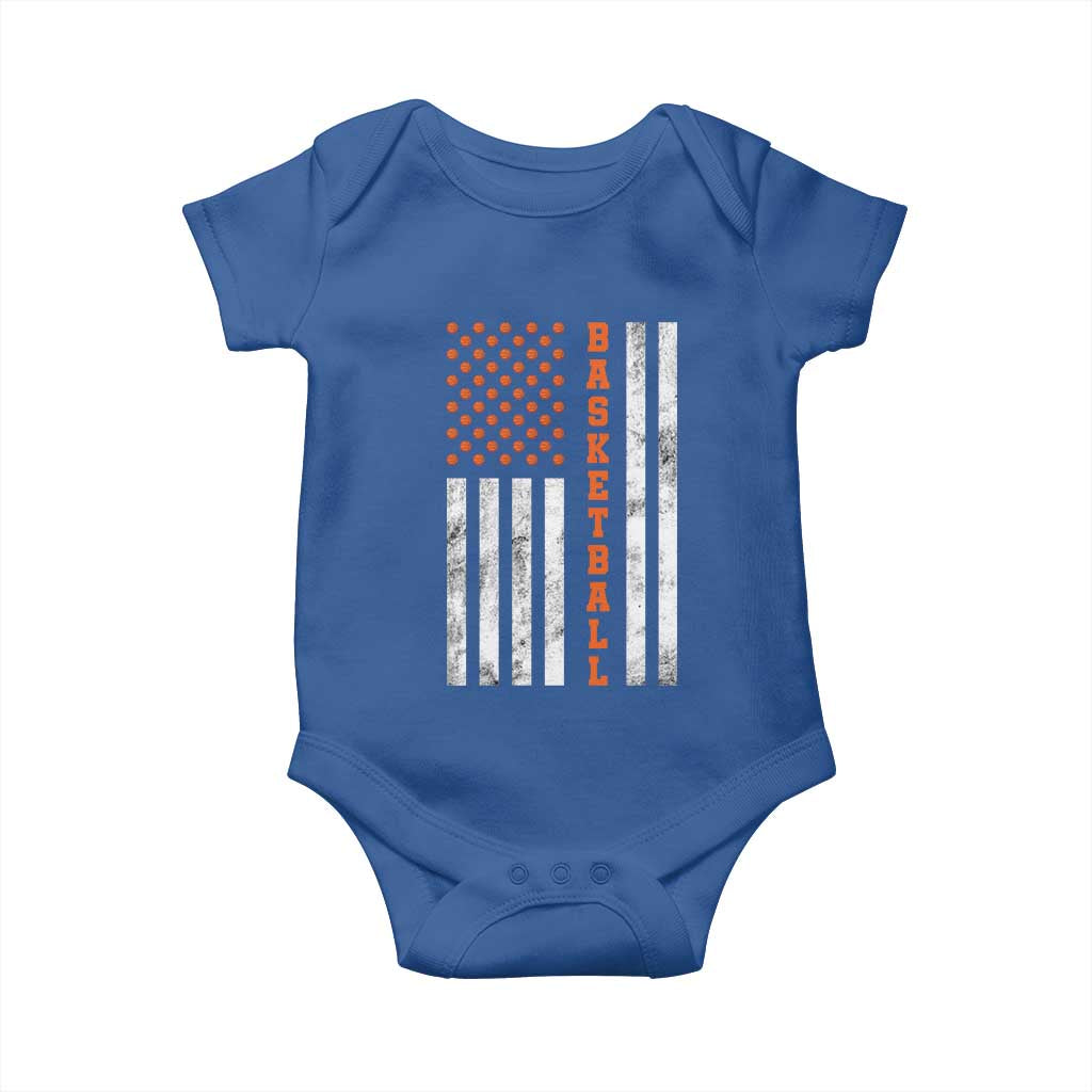 American Flag Basketball Baby Onesie USA Sports Fan