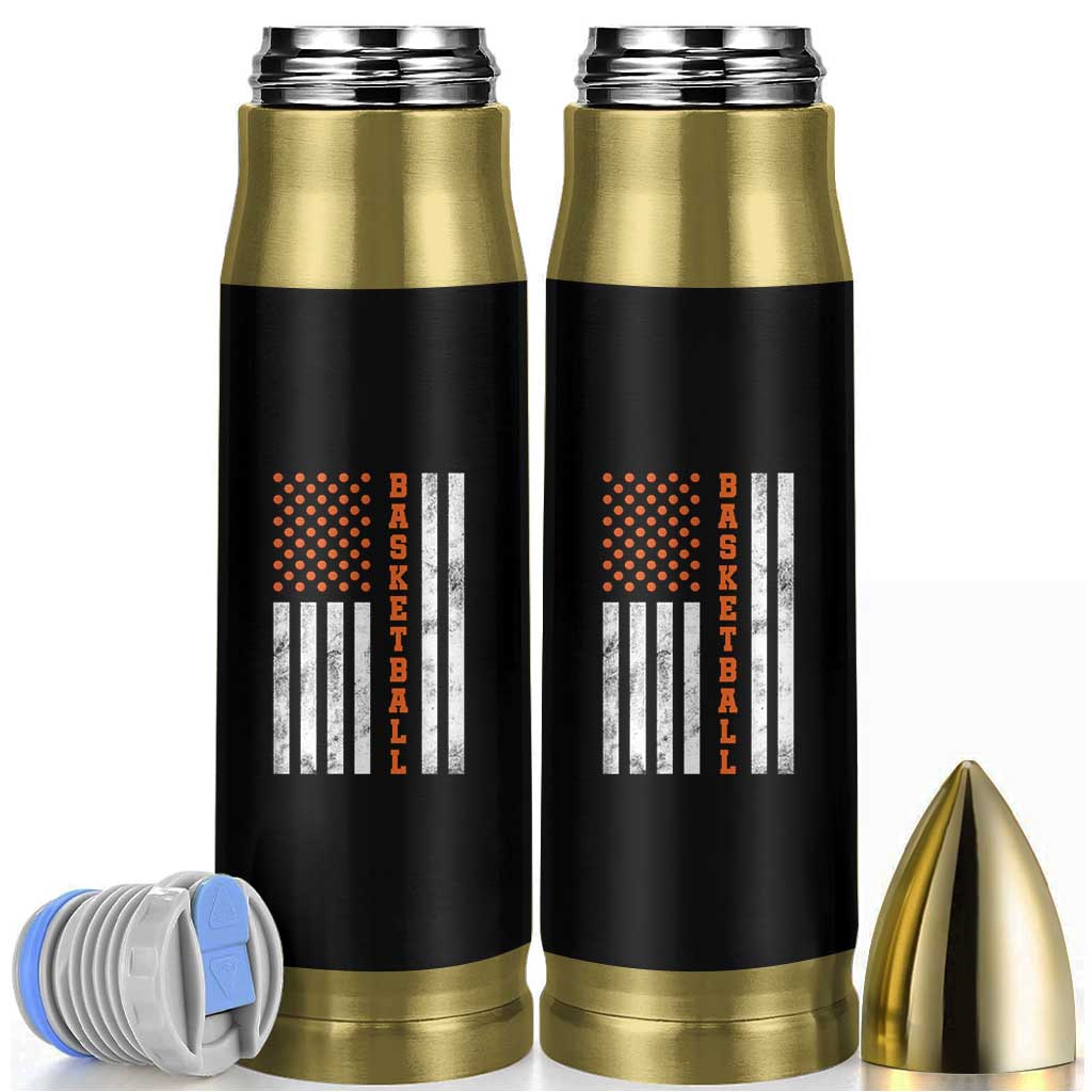 American Flag Basketball Bullet Tumbler USA Sports Fan