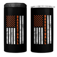 American Flag Basketball 4 in 1 Can Cooler Tumbler USA Sports Fan