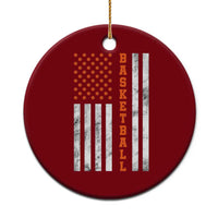 American Flag Basketball Ceramic Ornament USA Sports Fan