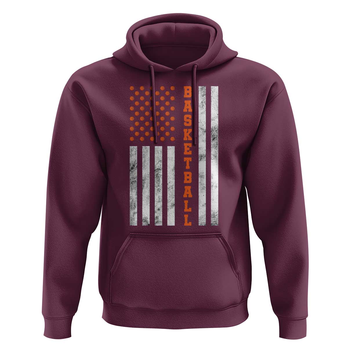 American Flag Basketball Hoodie USA Sports Fan