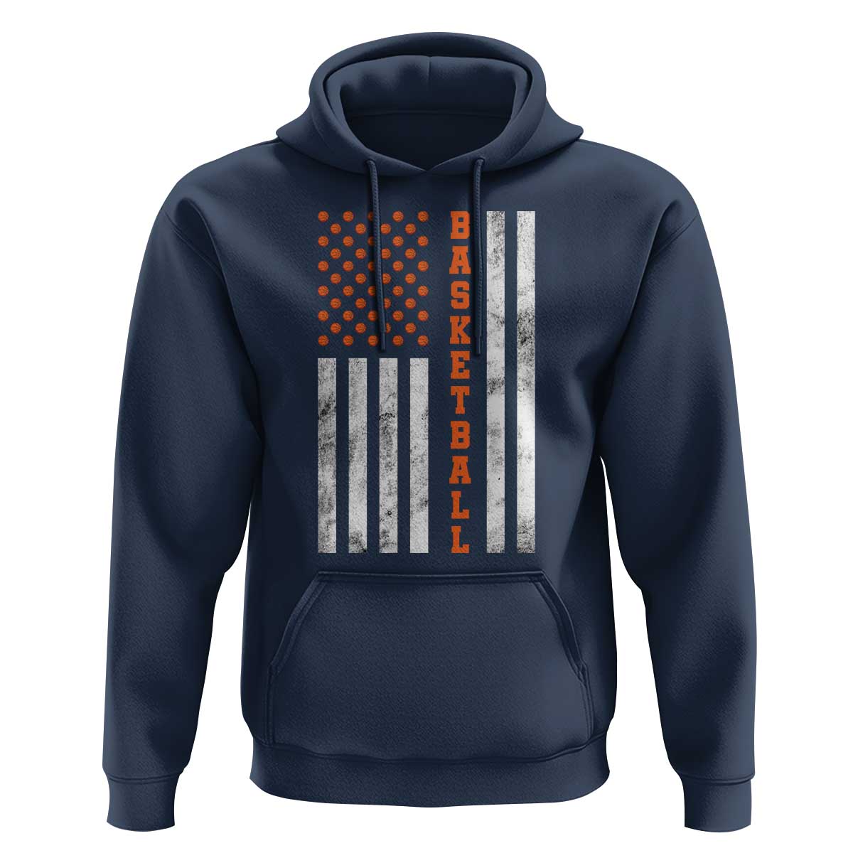 American Flag Basketball Hoodie USA Sports Fan