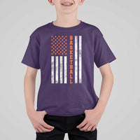American Flag Basketball T Shirt For Kid USA Sports Fan
