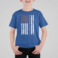 American Flag Basketball T Shirt For Kid USA Sports Fan