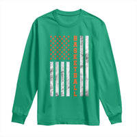 American Flag Basketball Long Sleeve Shirt USA Sports Fan