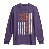 American Flag Basketball Long Sleeve Shirt USA Sports Fan