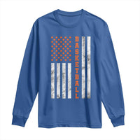 American Flag Basketball Long Sleeve Shirt USA Sports Fan