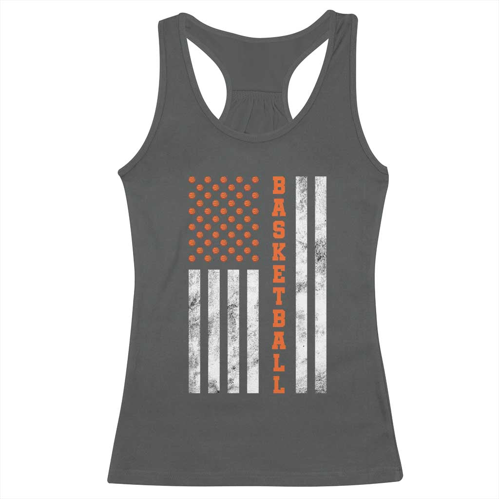 American Flag Basketball Racerback Tank Top USA Sports Fan