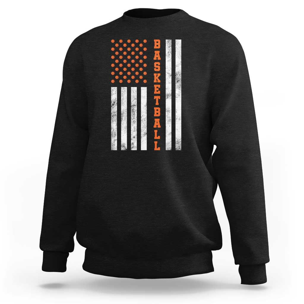 American Flag Basketball Sweatshirt USA Sports Fan