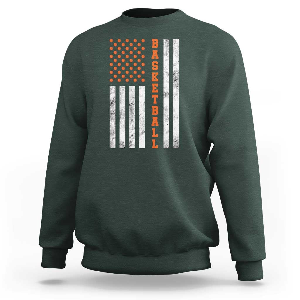 American Flag Basketball Sweatshirt USA Sports Fan