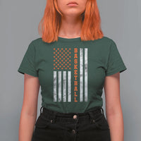 American Flag Basketball T Shirt For Women USA Sports Fan