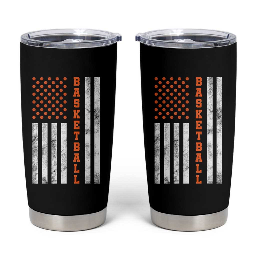 American Flag Basketball Tumbler Cup USA Sports Fan