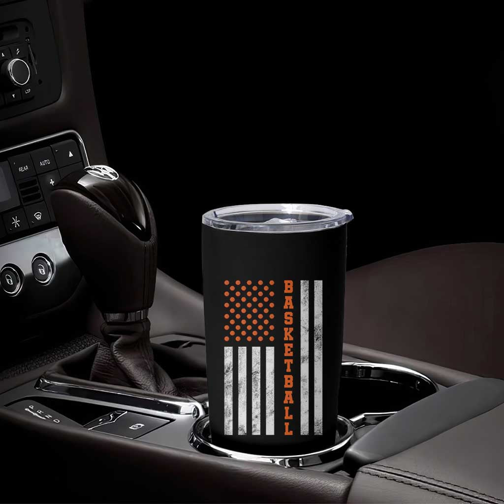 American Flag Basketball Tumbler Cup USA Sports Fan