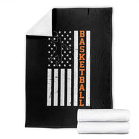 American Flag Basketball Throw Blanket Patriotic Sports Lover Gift