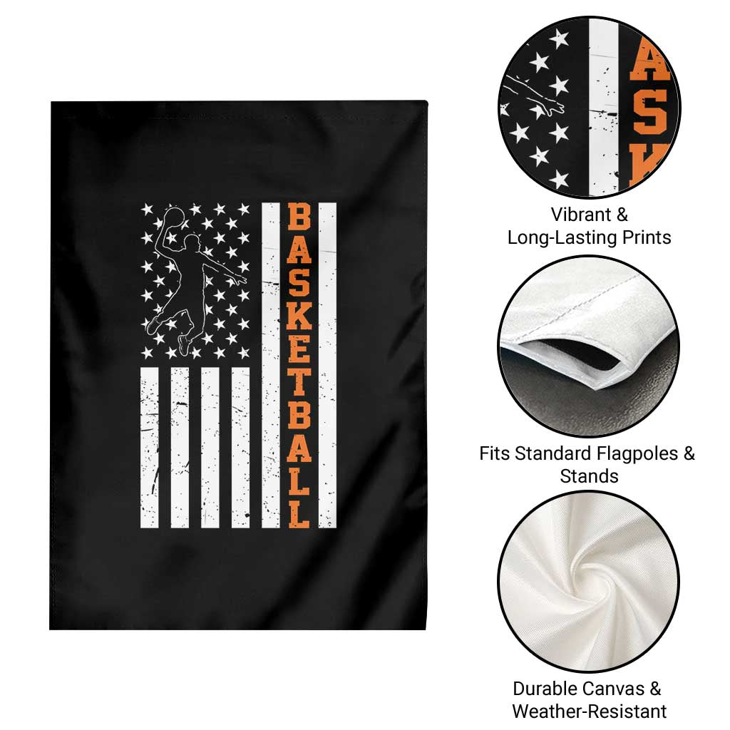American Flag Basketball Garden Flag Patriotic Sports Lover Gift
