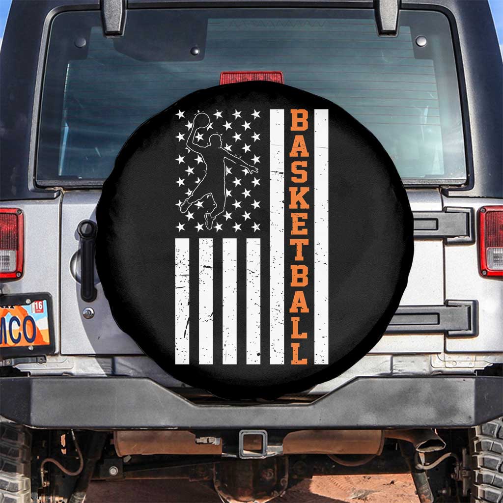 American Flag Basketball Spare Tire Cover Patriotic Sports Lover Gift