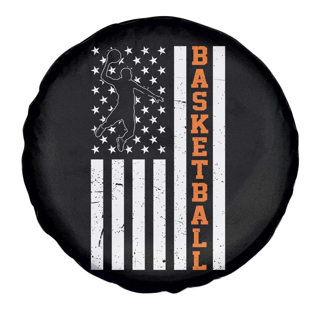 American Flag Basketball Spare Tire Cover Patriotic Sports Lover Gift