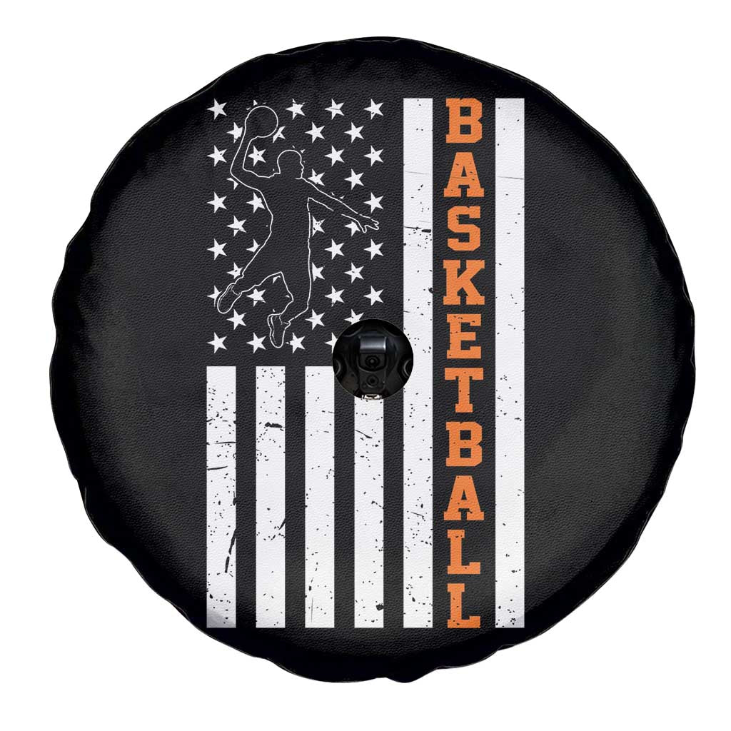 American Flag Basketball Spare Tire Cover Patriotic Sports Lover Gift