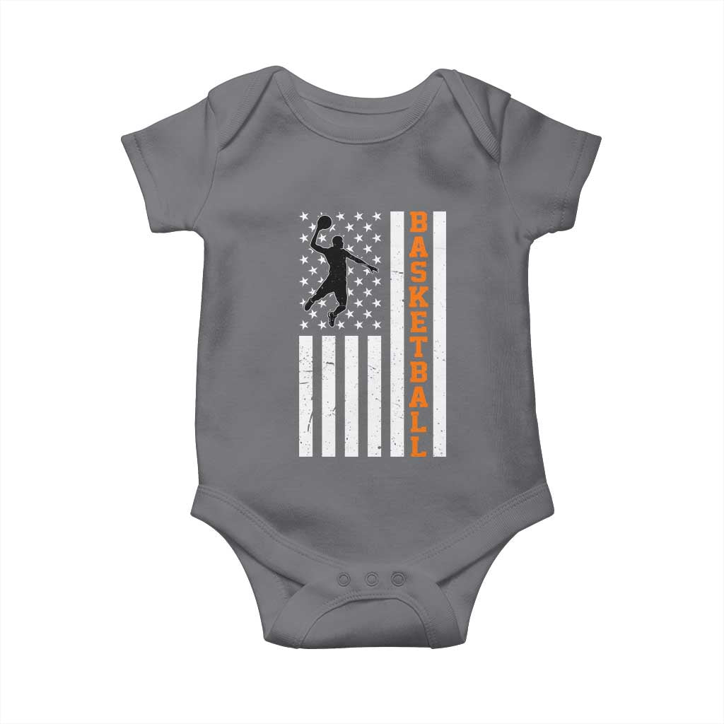American Flag Basketball Baby Onesie Patriotic Sports Lover Gift