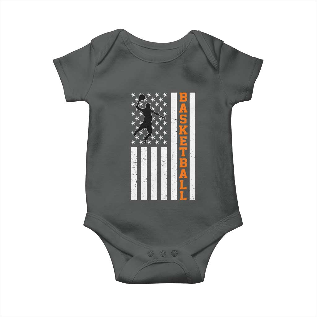 American Flag Basketball Baby Onesie Patriotic Sports Lover Gift