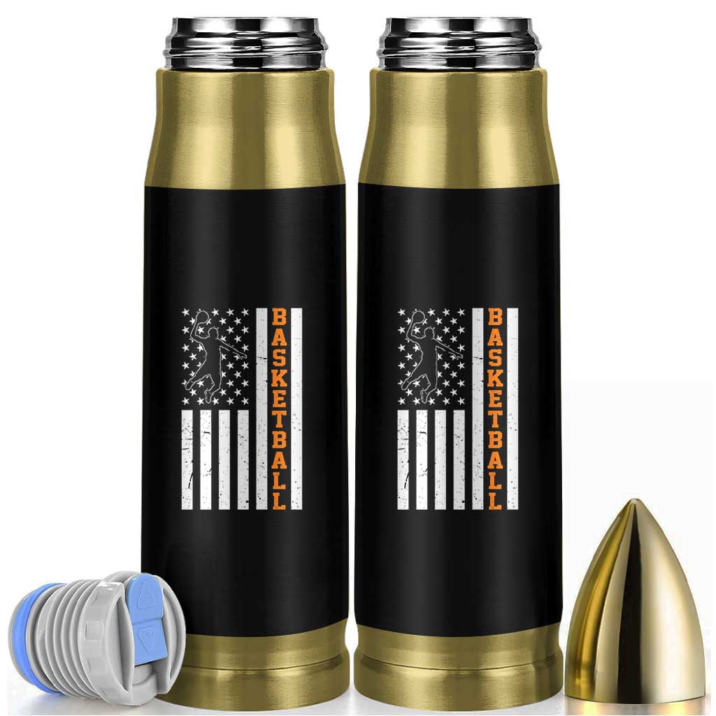 American Flag Basketball Bullet Tumbler Patriotic Sports Lover Gift