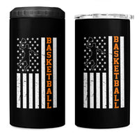 American Flag Basketball 4 in 1 Can Cooler Tumbler Patriotic Sports Lover Gift