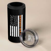 American Flag Basketball 4 in 1 Can Cooler Tumbler Patriotic Sports Lover Gift
