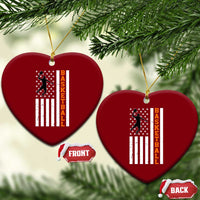 American Flag Basketball Ceramic Ornament Patriotic Sports Lover Gift