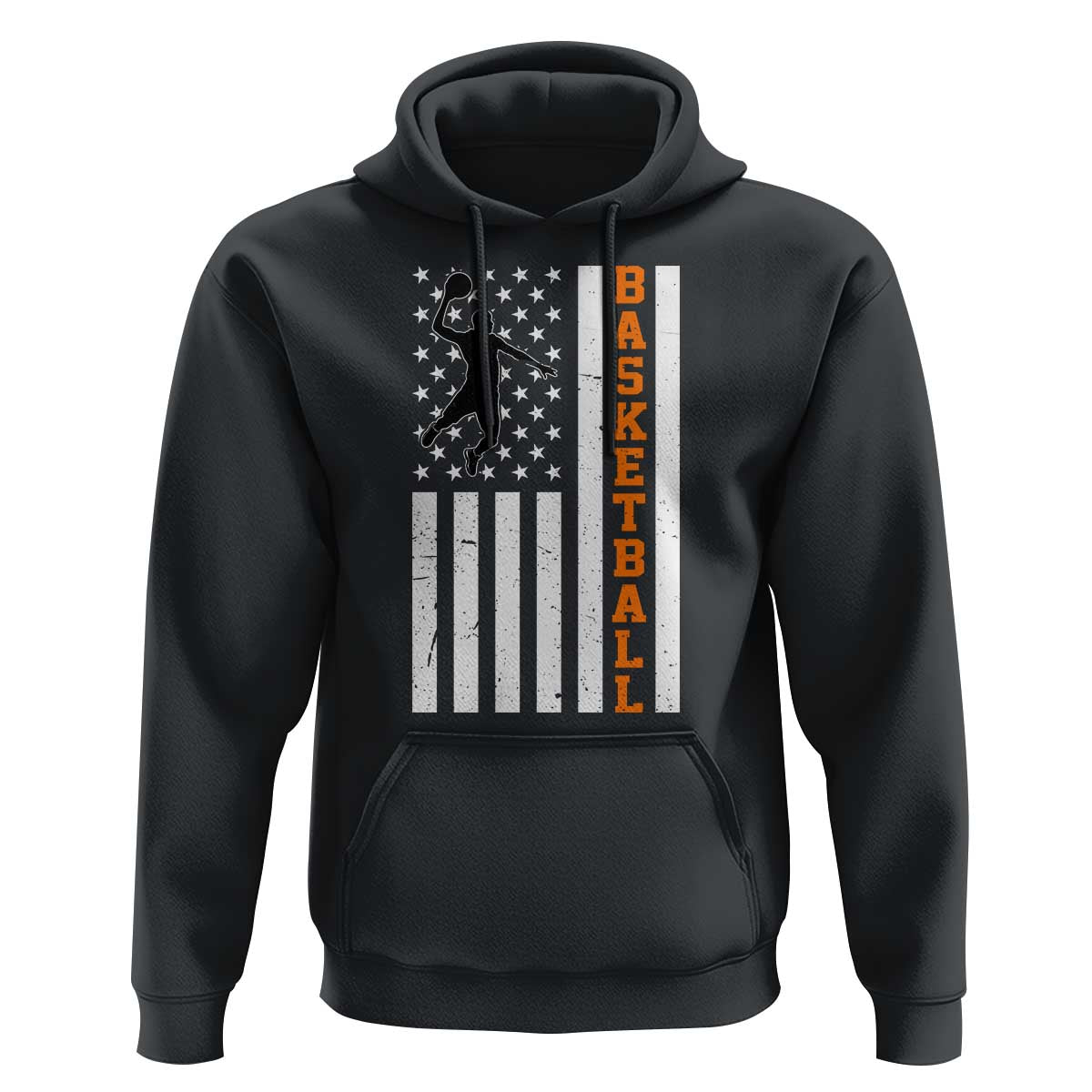 American Flag Basketball Hoodie Patriotic Sports Lover Gift