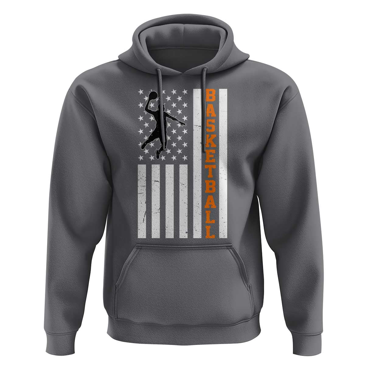 American Flag Basketball Hoodie Patriotic Sports Lover Gift