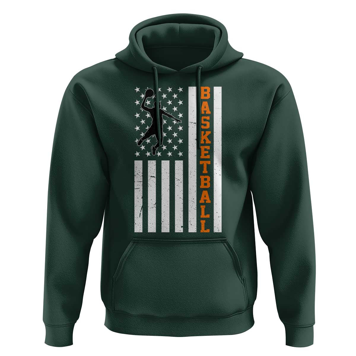 American Flag Basketball Hoodie Patriotic Sports Lover Gift