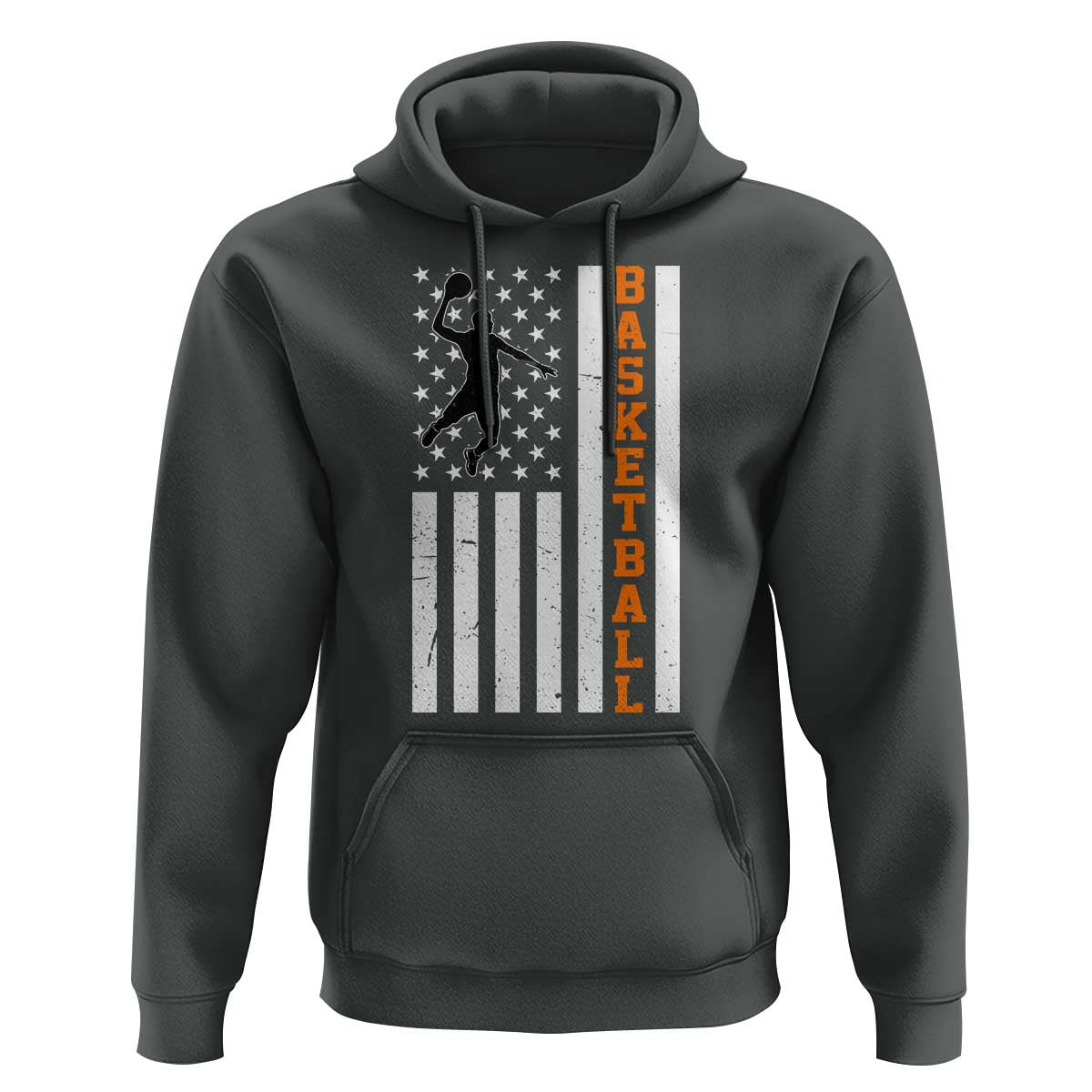 American Flag Basketball Hoodie Patriotic Sports Lover Gift