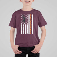 American Flag Basketball T Shirt For Kid Patriotic Sports Lover Gift