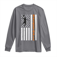 American Flag Basketball Long Sleeve Shirt Patriotic Sports Lover Gift