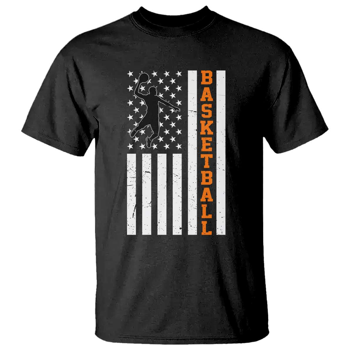 American Flag Basketball T Shirt Patriotic Sports Lover Gift