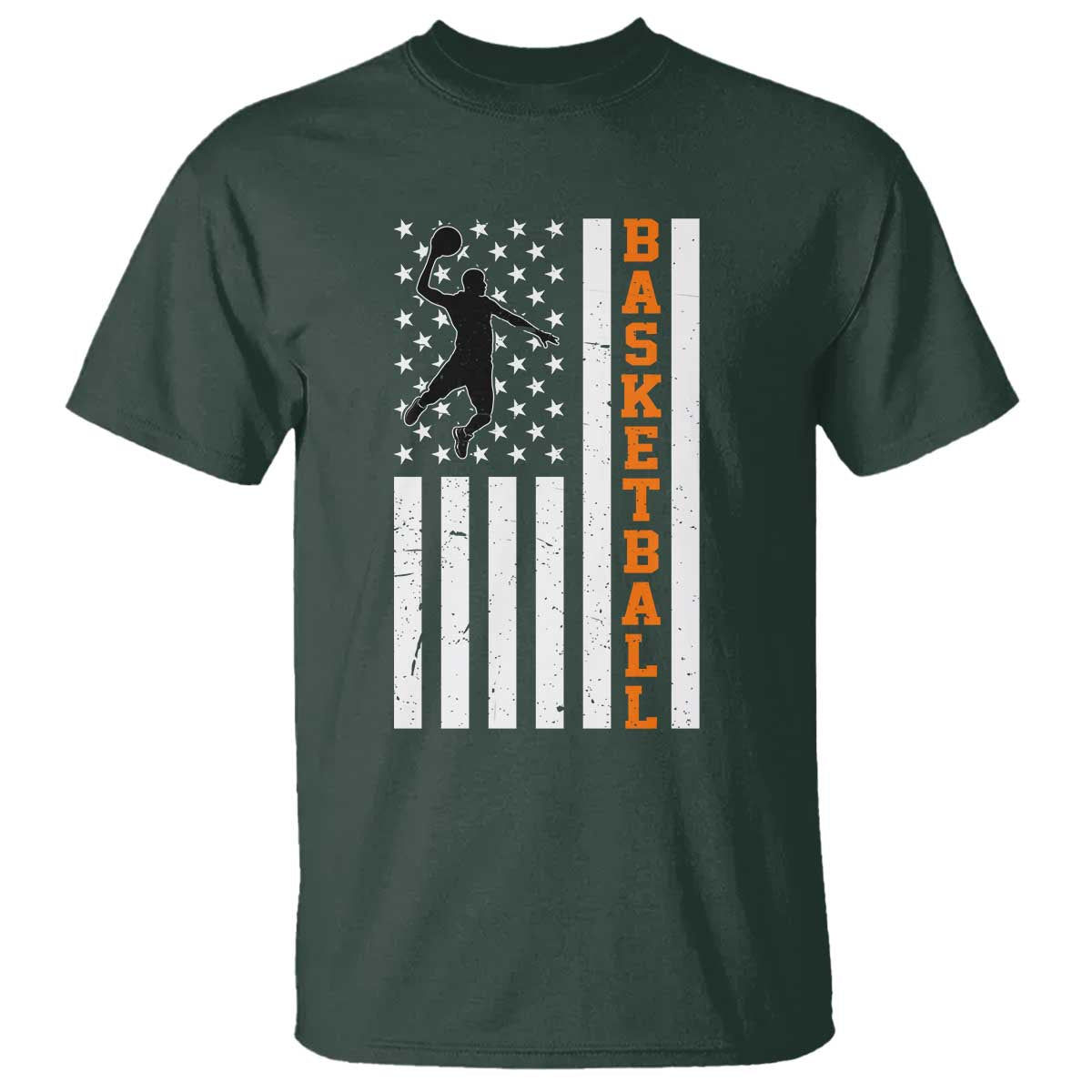 American Flag Basketball T Shirt Patriotic Sports Lover Gift
