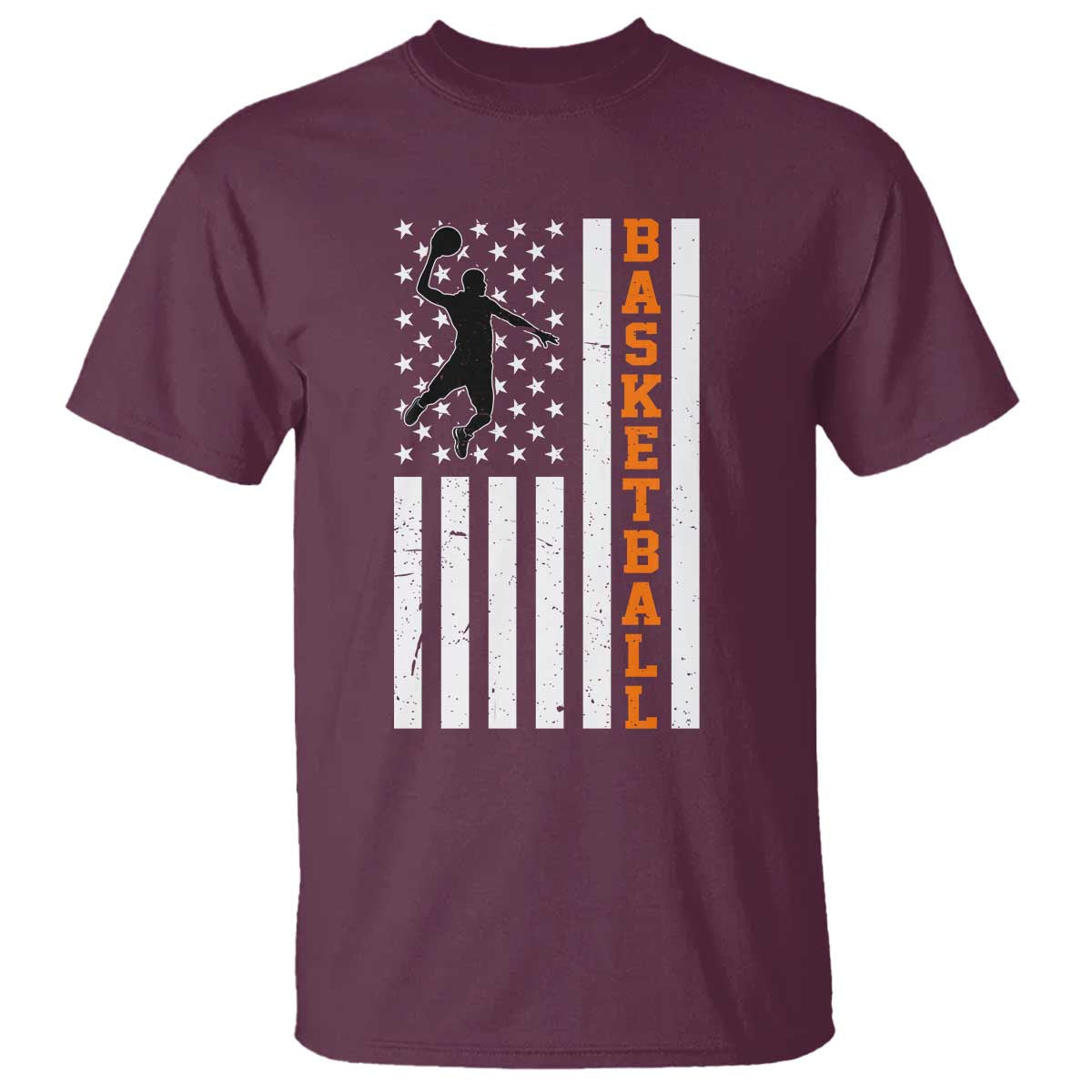 American Flag Basketball T Shirt Patriotic Sports Lover Gift