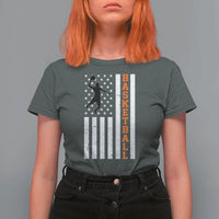 American Flag Basketball T Shirt For Women Patriotic Sports Lover Gift