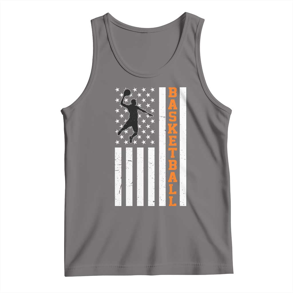 American Flag Basketball Tank Top Patriotic Sports Lover Gift