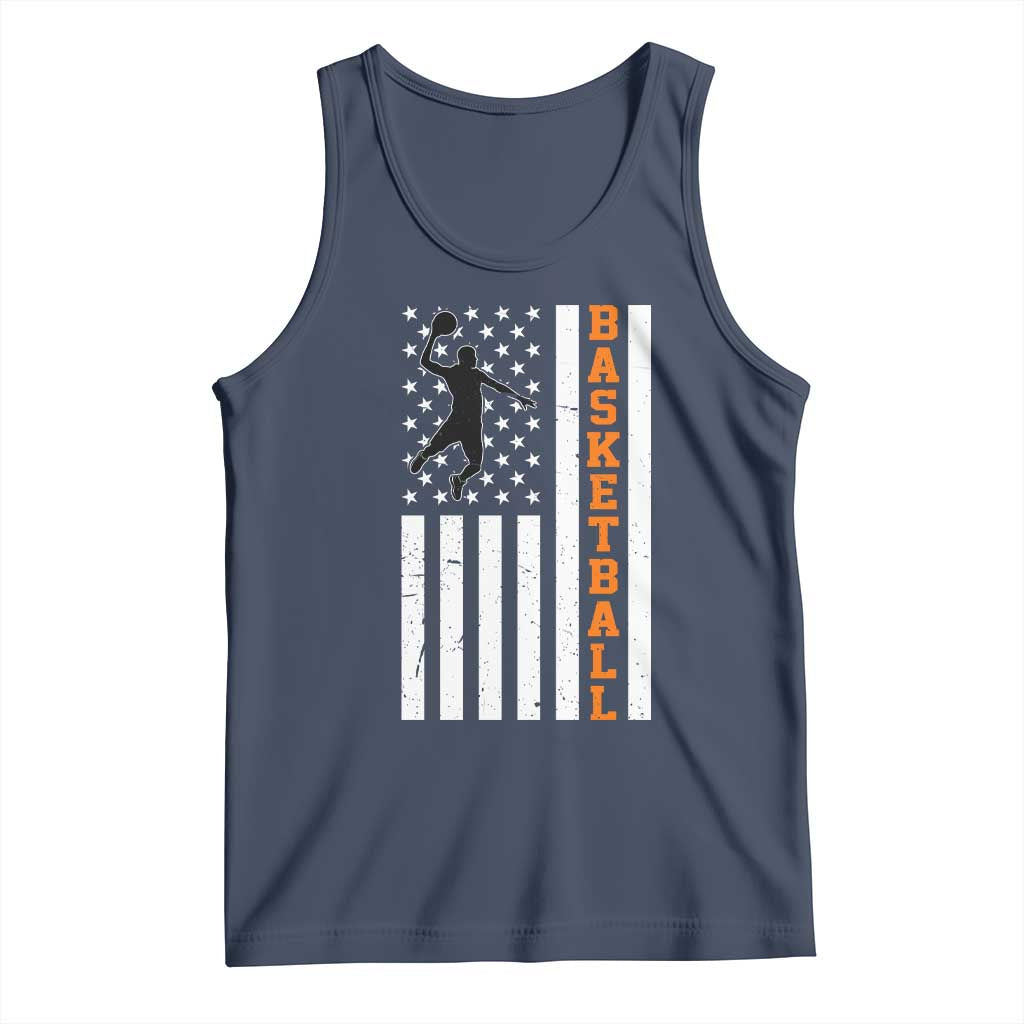 American Flag Basketball Tank Top Patriotic Sports Lover Gift