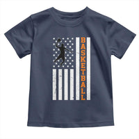 American Flag Basketball Toddler T Shirt Patriotic Sports Lover Gift