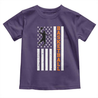 American Flag Basketball Toddler T Shirt Patriotic Sports Lover Gift