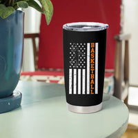 American Flag Basketball Tumbler Cup Patriotic Sports Lover Gift