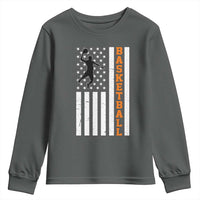 American Flag Basketball Youth Sweatshirt Patriotic Sports Lover Gift