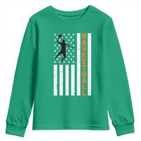 American Flag Basketball Youth Sweatshirt Patriotic Sports Lover Gift