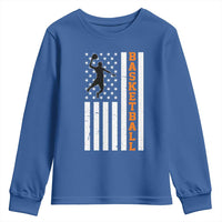 American Flag Basketball Youth Sweatshirt Patriotic Sports Lover Gift