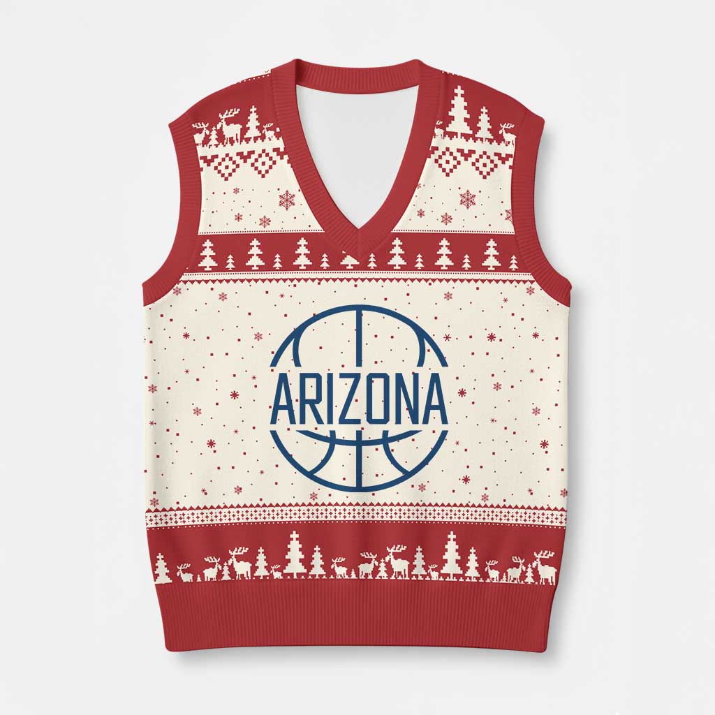 Arizona State Pride V-Neck Knit Sweater Vest Grand Canyon State Basketball Gift
