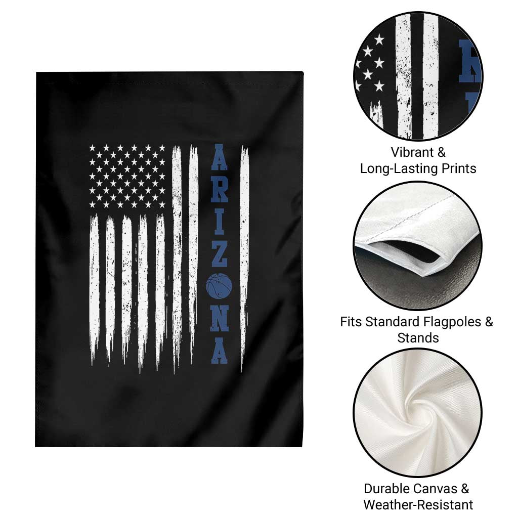 Arizona Patriotic Sports Garden Flag US Flag Basketball Player Gift
