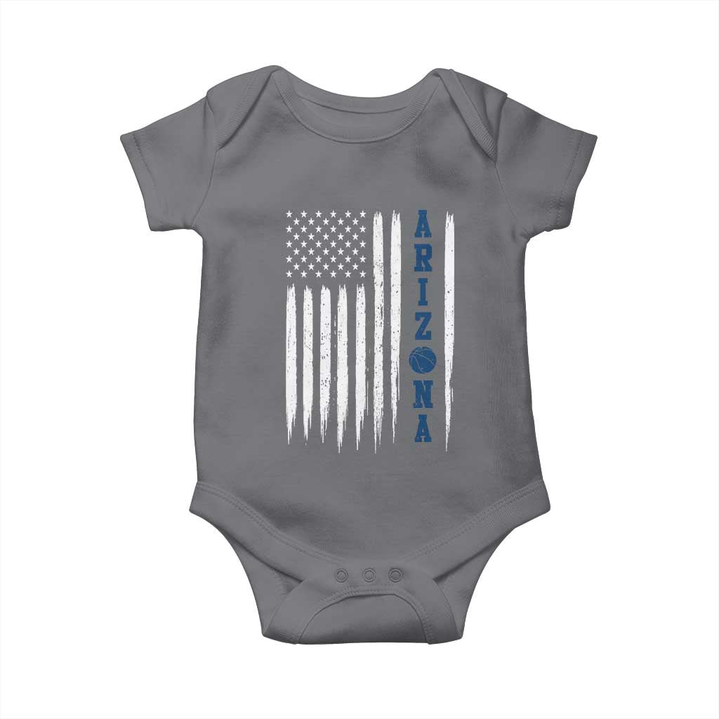Arizona Patriotic Sports Baby Onesie US Flag Basketball Player Gift